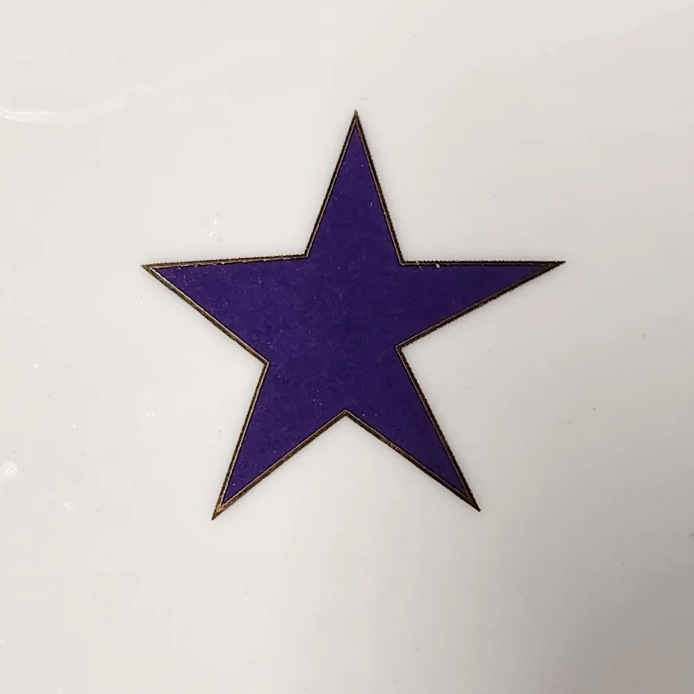 Pier 1 Celebration Star Plates – Set of 4 (Red, Blue, Green, Purple) – Porcelain